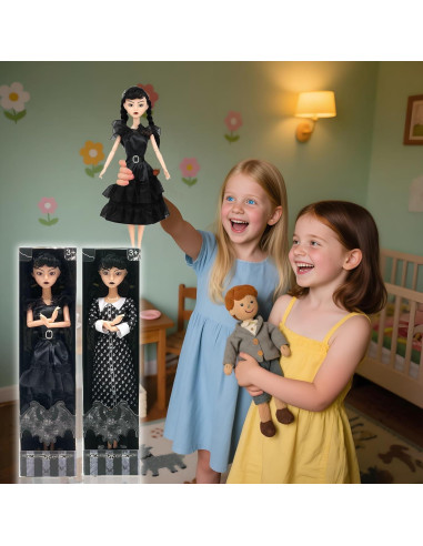 Muñecas Addams 29 cm con Vestidos Negros - Regalos Navidad