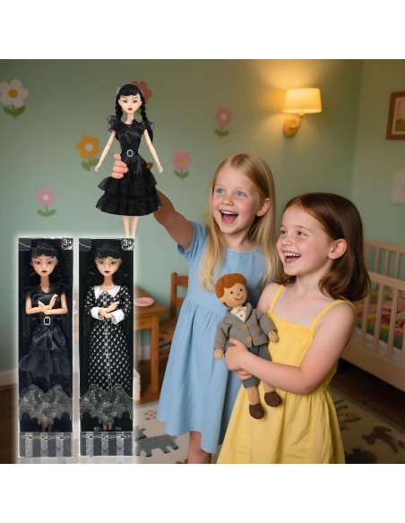 Muñecas Addams 29 cm con Vestidos Negros - Regalos Navidad