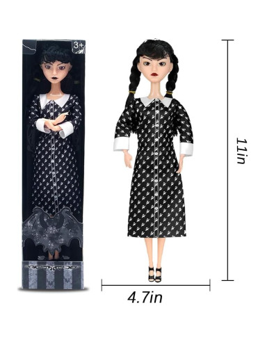 Muñecas Addams 29 cm con Vestidos Negros - Regalos Navidad