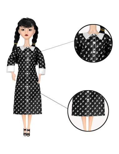 Muñecas Addams 29 cm con Vestidos Negros - Regalos Navidad