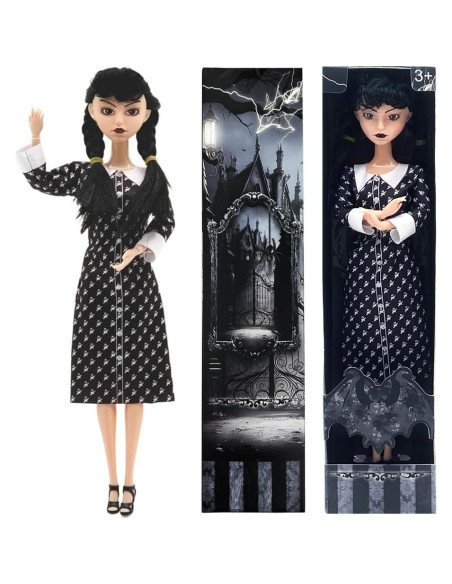 Muñecas Addams 29 cm con Vestidos Negros - Regalos Navidad