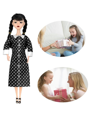 Muñecas Addams 29 cm con Vestidos Negros - Regalos Navidad