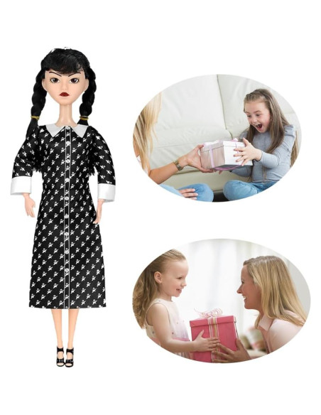 Muñecas Addams 29 cm con Vestidos Negros - Regalos Navidad