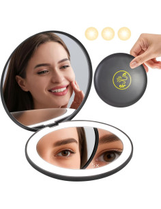 Espejo Compacto Iluminado LanJo Zodiac 1X/5X Recargable 2