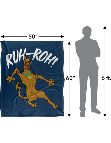 Manta Suave Scooby-Doo Ruh Roh 127x152 cm Poliéster