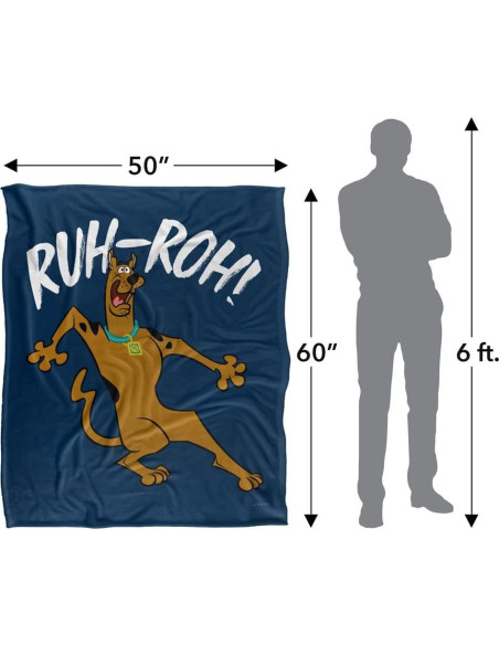 Manta Suave Scooby-Doo Ruh Roh 127x152 cm Poliéster
