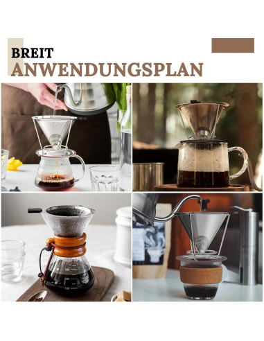 Goteador de Café Acero Inoxidable CMBPNNGS 1-2 Tazas Reutilizable