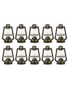 10 Mini Lámparas de Aceite Vintage Artibetter para Decoración