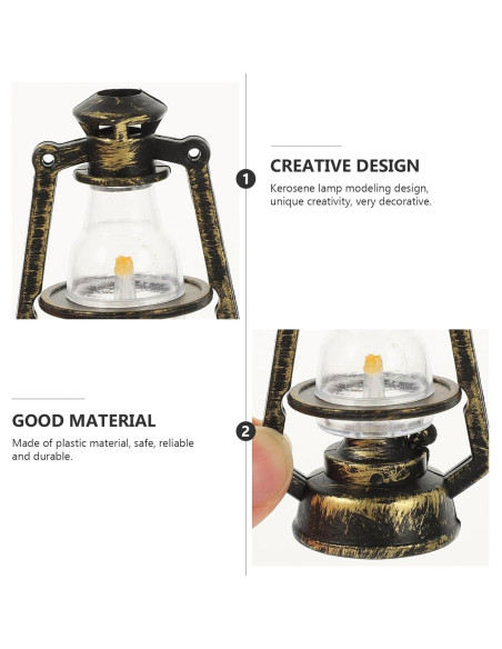 10 Mini Lámparas de Aceite Vintage Artibetter para Decoración