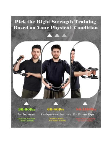 Entrenador de Fuerza de Brazo Jikbeed - Twister Ajustable 27-50 kg