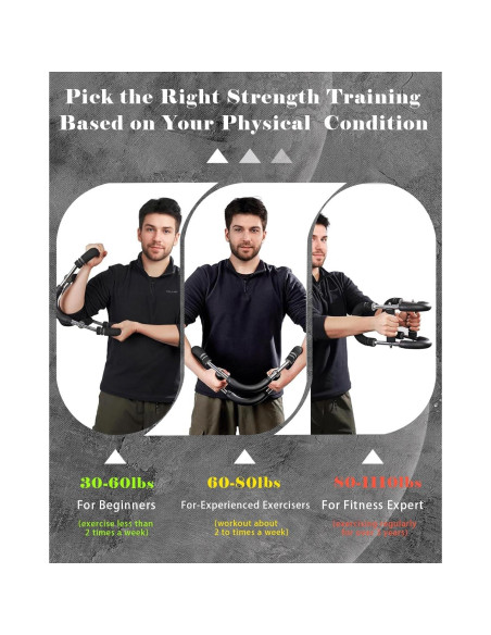 Entrenador de Fuerza de Brazo Jikbeed - Twister Ajustable 27-50 kg