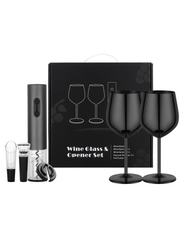 Juego de Sacacorchos Eléctrico MegaTrend con Copas de Acero