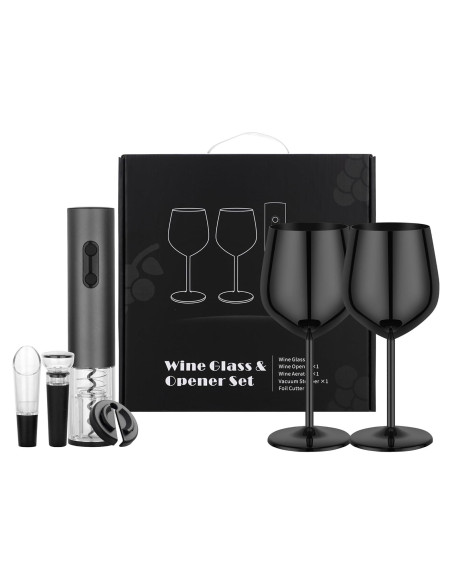 Juego de Sacacorchos Eléctrico MegaTrend con Copas de Acero