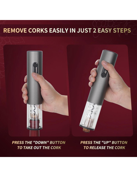 Juego de Sacacorchos Eléctrico MegaTrend con Copas de Acero