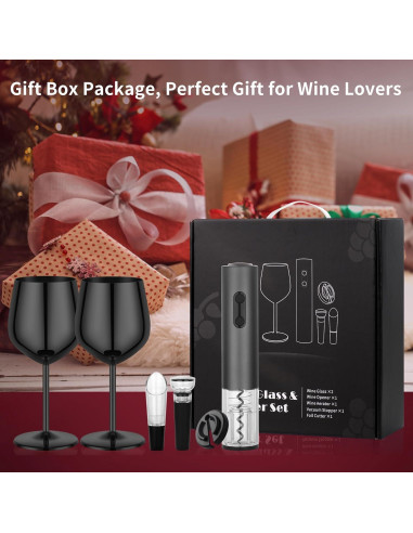 Juego de Sacacorchos Eléctrico MegaTrend con Copas de Acero