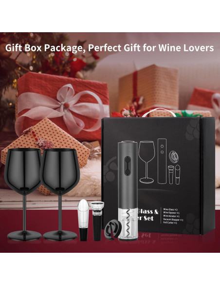 Juego de Sacacorchos Eléctrico MegaTrend con Copas de Acero