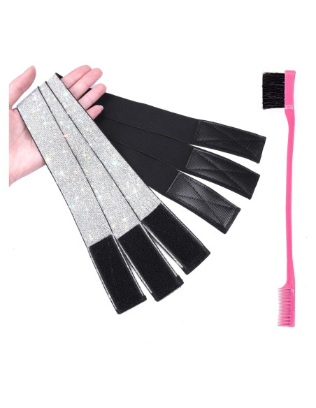 Bandas Elásticas para Peluca AliLeader 4Pcs Plateado 3.5x60cm