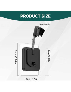 Soporte de Ducha Ajustable 360 Jigspsyzh Montaje en Pared 2