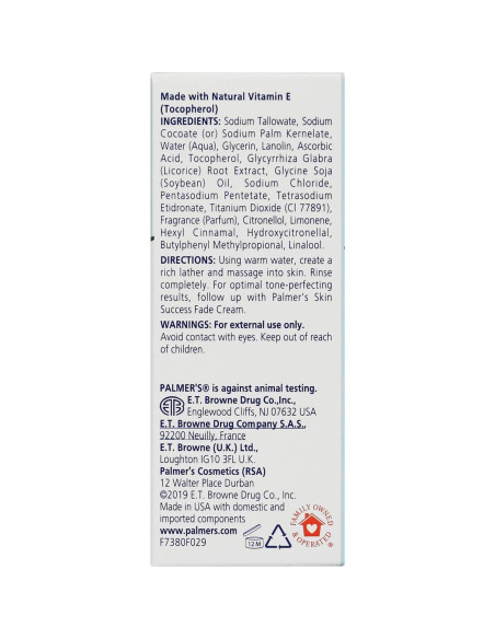 Barra de Limpieza Anti-Manchas Palmer's Skin Success 99.22g