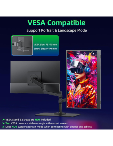 Monitor Portátil Kksmart 15.6" FHD 1080P USB-C HDMI