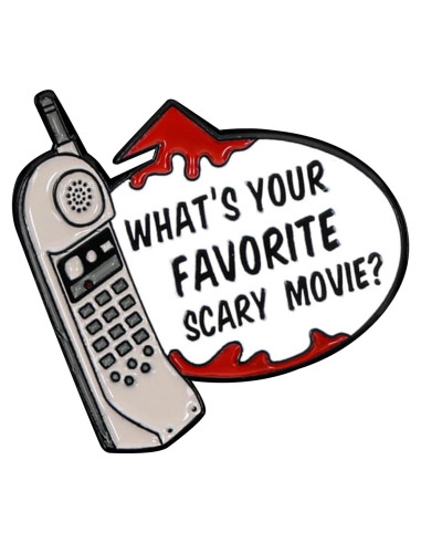 Pin de Esmalte Scream - Teléfono con Frase de Terror