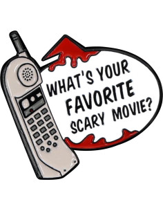 Pin de Esmalte Scream - Teléfono con Frase de Terror 2
