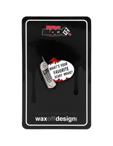 Pin de Esmalte Scream - Teléfono con Frase de Terror