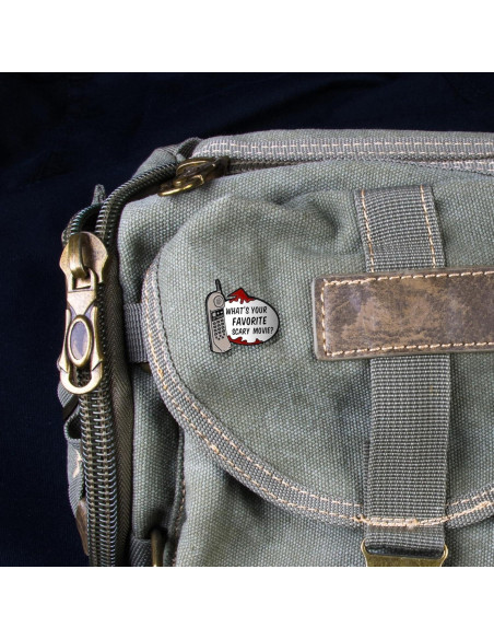 Pin de Esmalte Scream - Teléfono con Frase de Terror