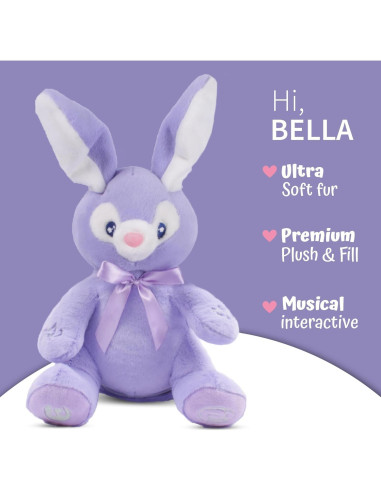 Juguete de Peluche Interactivo Dimple Bella Bunny - Conejo Peek-a-Boo