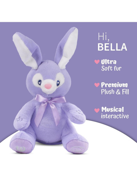 Juguete de Peluche Interactivo Dimple Bella Bunny - Conejo Peek-a-Boo