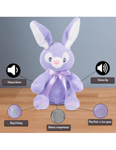 Juguete de Peluche Interactivo Dimple Bella Bunny - Conejo Peek-a-Boo