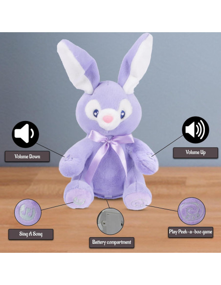 Juguete de Peluche Interactivo Dimple Bella Bunny - Conejo Peek-a-Boo