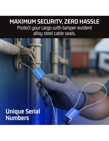 Etiquetas de Seguridad Metálicas Bolt Dropper - 100 Pcs