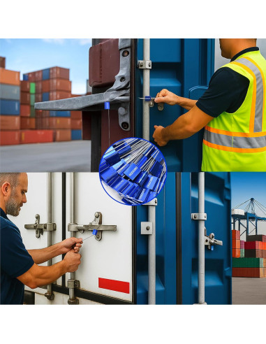 Etiquetas de Seguridad Metálicas Bolt Dropper - 100 Pcs