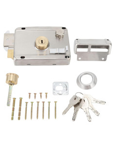 Cerradura de Pestillo Vertical Anti-Robo Plplaaoo de Acero Inoxidable