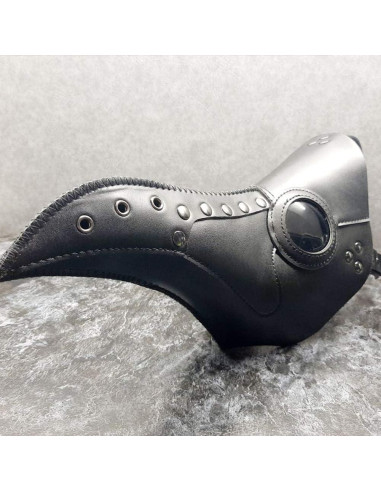 Máscara de Doctor de Plaga Steampunk Azurtis - Cuero PU Negro