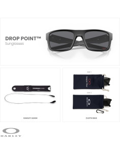 Gafas de Sol Oakley Drop Point OO9367 Hombres Negro Mate 2