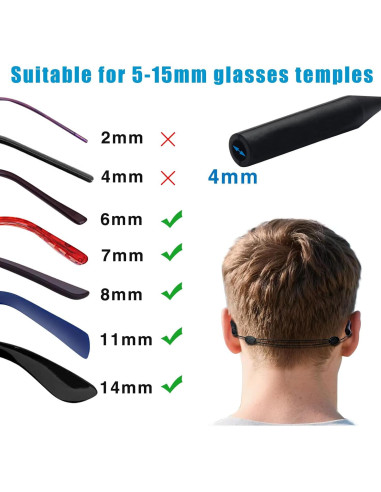 Correa para Gafas Yoamez - Retenedor Seguro para Montañas Rusas