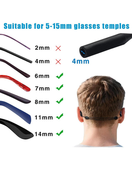 Correa para Gafas Yoamez - Retenedor Seguro para Montañas Rusas