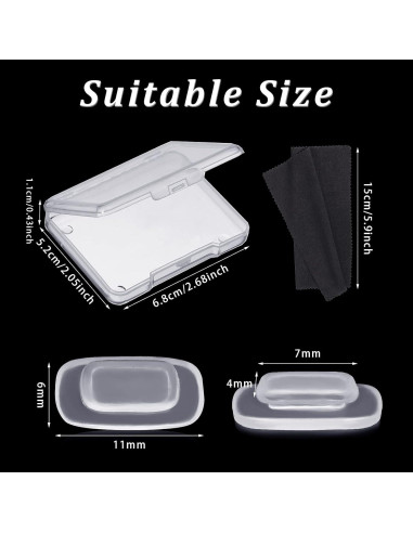 50 Pares Almohadillas Nasales Transparentes Frienda Silicona