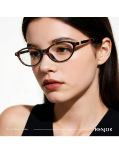 Gafas de Luz Azul Resjok para Mujer - Marco Ovalado A01 2