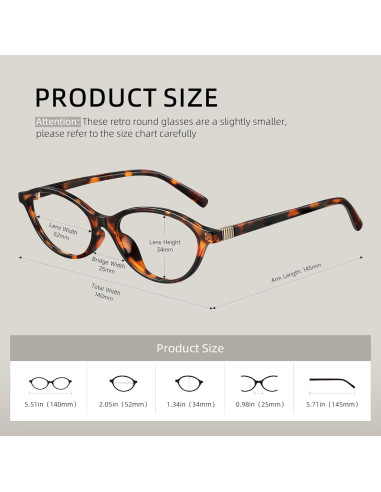 Gafas de Luz Azul Resjok para Mujer - Marco Ovalado A01