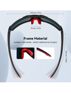 Gafas de Sol Deportivas POPOACTI UV400 Polarizadas para Ciclismo 2