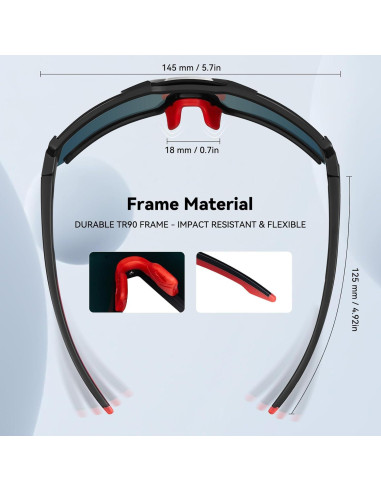 Gafas de Sol Deportivas POPOACTI UV400 Polarizadas para Ciclismo