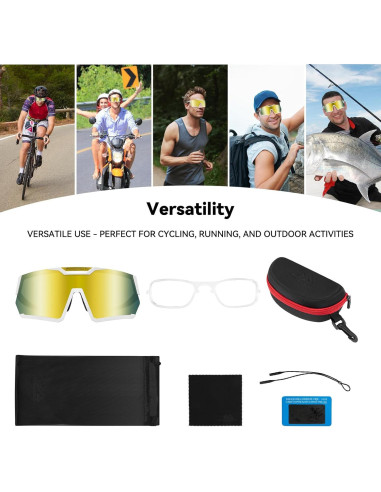 Gafas de Sol Deportivas POPOACTI UV400 Polarizadas para Ciclismo