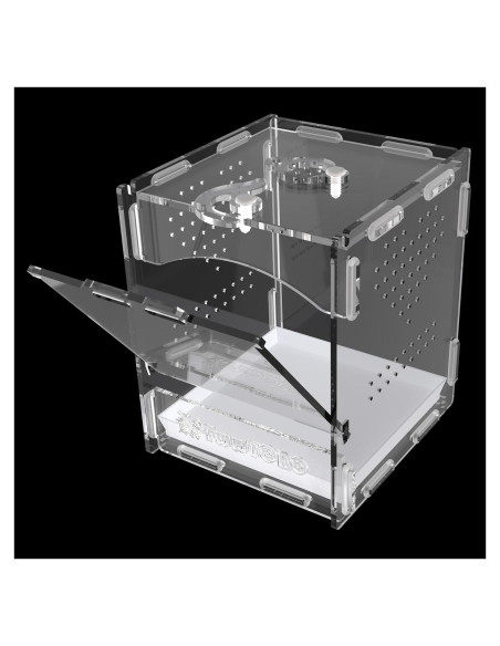 Terrario Acrílico TwwTCRO para Arañas y Reptiles 11.3x12.4x14.5cm