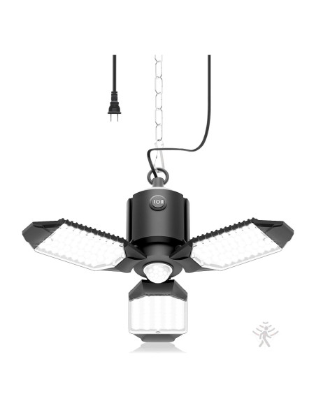 Luz de Garaje LED Toberich 8000LM Sensor de Movimiento 3 Modos