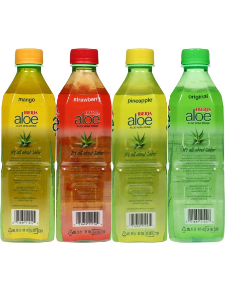 Bebida de Aloe Vera Iberia con Pulpa - Variedad 8 Pack