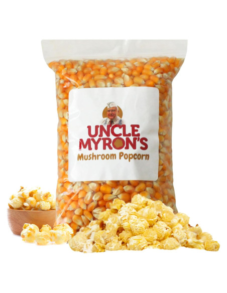 Granos de Palomitas de Maíz Champiñón Tío Myron 0.57 kg - Sin OGM, Sin Gluten