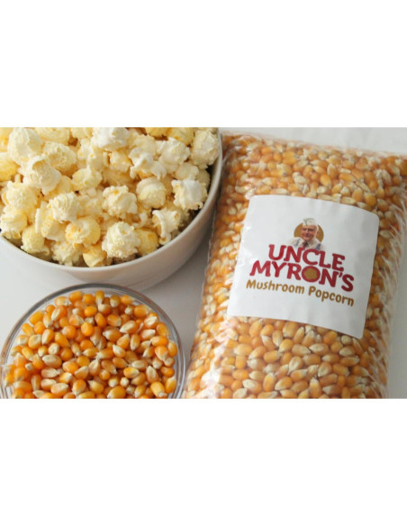 Granos de Palomitas de Maíz Champiñón Tío Myron 0.57 kg - Sin OGM, Sin Gluten